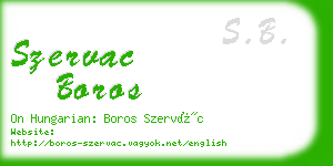 szervac boros business card